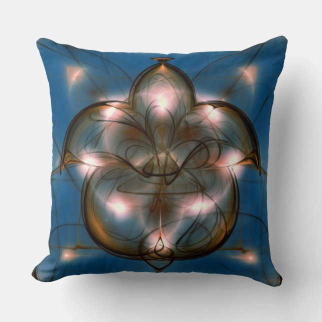 Coussin Décor bleu visionnaire (Recto)