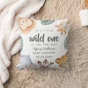 Coussin Décor de Baby Shower Animalier Safari Wild One