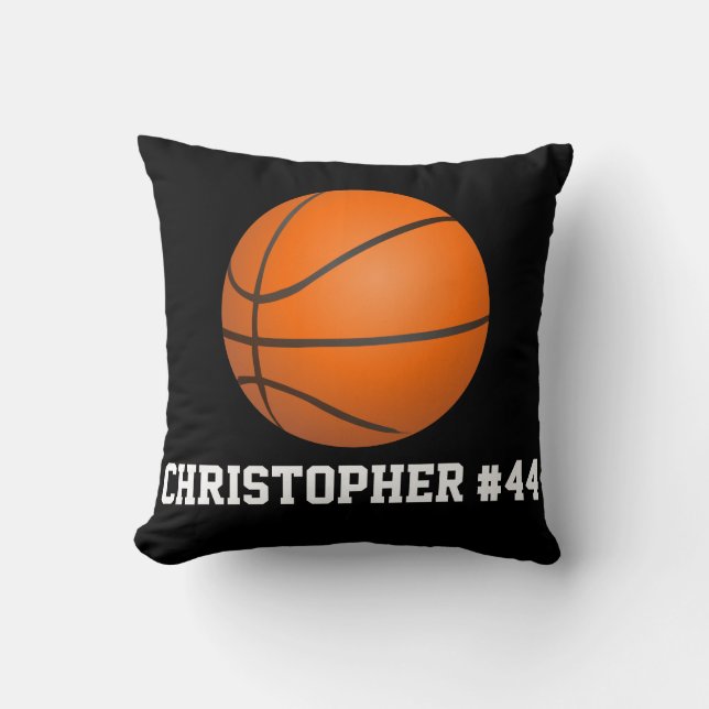 Coussin Décor de basket-ball personnalisé (Recto)