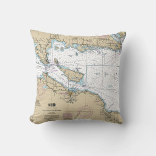 Coussin Décor de carte nautique