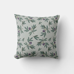 Coussin Décor de la maison du motif de branche d'olivier
