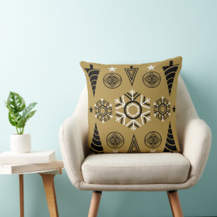 Coussin Décor de Noël Art Nouveau