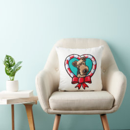 Coussin Décor de Noël KiniArt Welsh Terrier