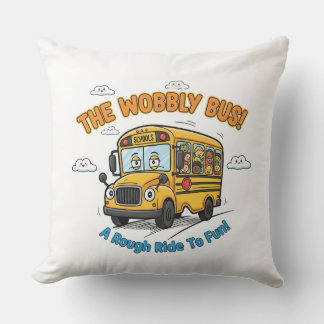 Coussin Décor de nurserie Bus Scolaire - Le Bus Qui Bringu