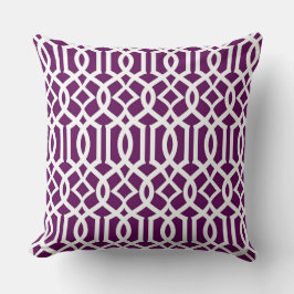 Coussin Décor de Trellis Marocain de Raisin Blanc