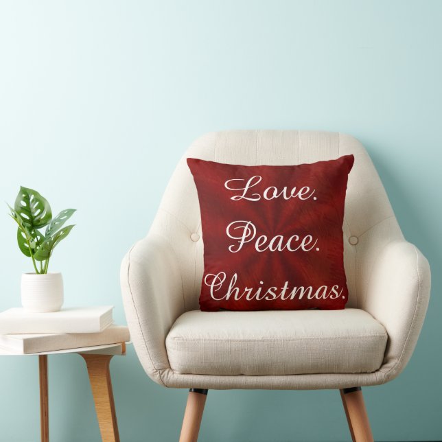 Coussin Décor de vacances Amour Paix Noël (Chaise)