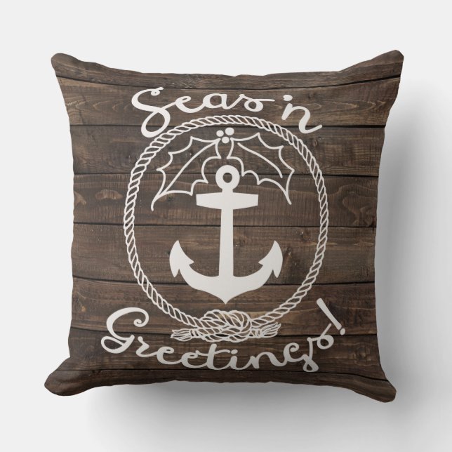 Coussin Décor de vacances | Seas 'n Salutations (Recto)