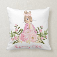 Décor floral de crèche de bébé de rose de lapin de