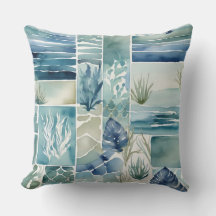 Décor géométrique Aqua Flora Aquarelle