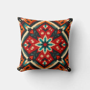 Coussin Décor géométrique sud-ouest bohème