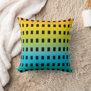 Coussin Décor intérieur du Carré arc-en-ciel dégradant