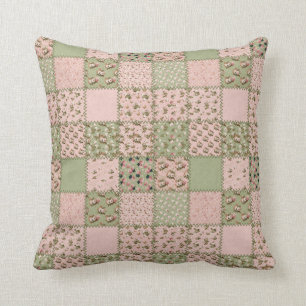 Coussin Décor intérieur rose et vert