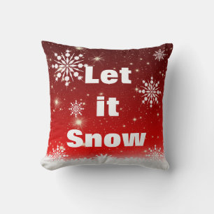 Coussin Décor Laisser neiger Cristal Flocon de neige Noël