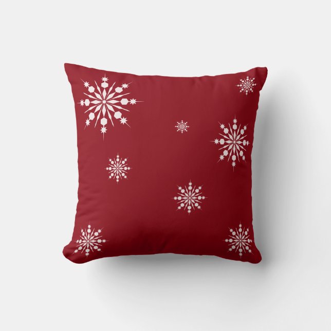 Coussin Décor Laisser neiger Cristal Flocon de neige Noël (Recto)
