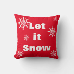 Coussin Décor Laisser neiger Cristal Flocon de neige Noël