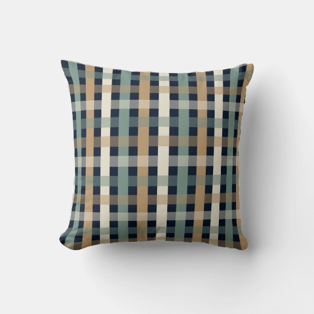 Coussin Décor mancave de palettes d'hiver géométrique plai (Recto)