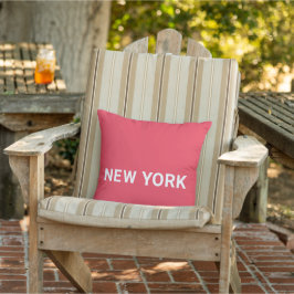 Coussin Décor minimaliste moderne rouge New York