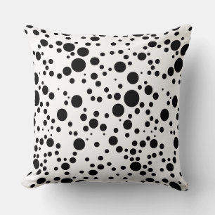 Coussin décor noir tacheté