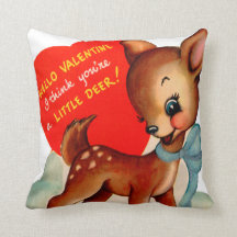 Décor rétro de cerfs de Valentine vintage