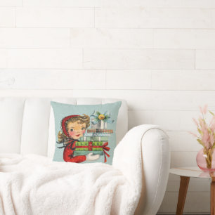 Coussin Décor rétro vintage de Noël