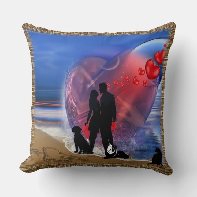 Coussin Décor romantique (Recto)