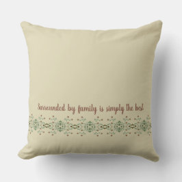 Coussin Décor Vert foncé Détail