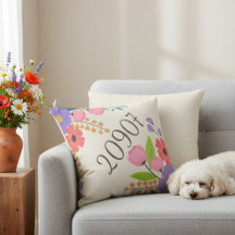 Coussin décoratif 16x16 avec code postal rustique