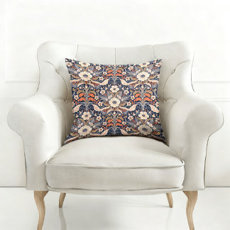 COUSSIN DÉCORATIF À MOTIF FLORAL BOHÈME VINTAGE