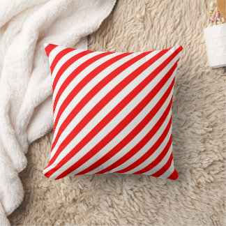Coussin décoratif à rayures rouges - Ajouter une 2