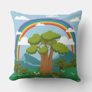 Coussin décoratif arc-en-ciel