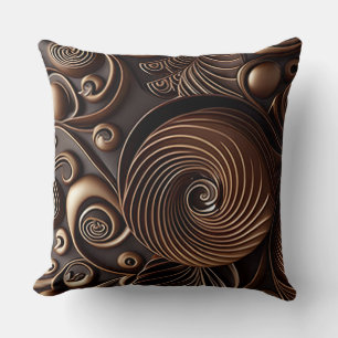 Coussin décoratif au chocolat