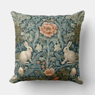 Coussin décoratif aux lapins de William Morris