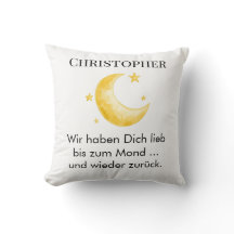Coussin décoratif avec nom personnalisé