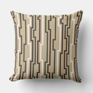 Coussin décoratif beige zig zag