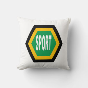 Coussin décoratif blanc SPORT AFRICA