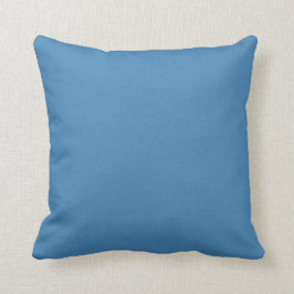 Coussin décoratif bleu uni
