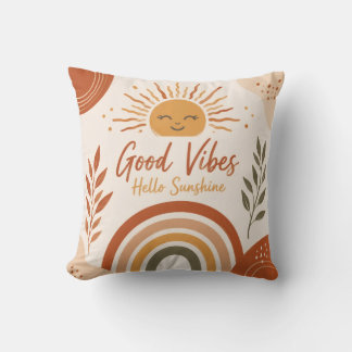 Coussin décoratif Boho Good Vibes Hello Sunshine