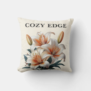 Coussin Décoratif botanique de lys minimal moderne 