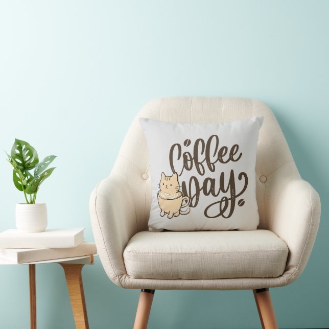 Coussin décoratif Café Chat Mignon -  (Chaise)