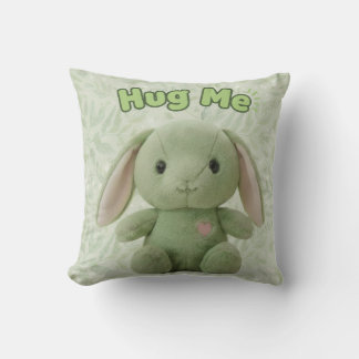 Coussin décoratif "Câlins-moi mon lapin"