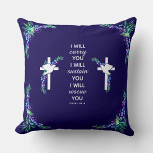 Coussin décoratif chrétien avec la Bible Verse Cro