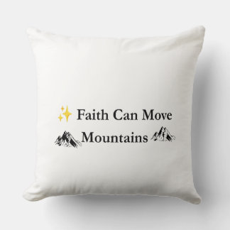 Coussin décoratif chrétien La Foi Peut Déplacer De