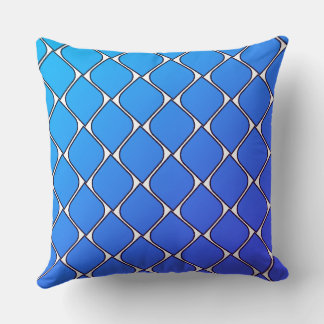 coussin décoratif cœur rayures bleues