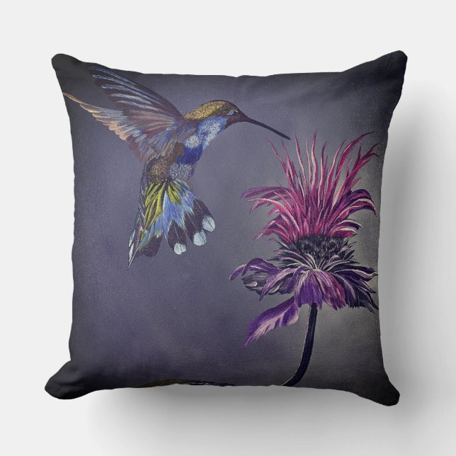 Coussin décoratif colibri (Recto)