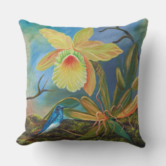 Coussin décoratif colibri