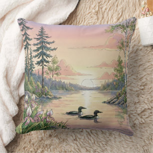 Coussin décoratif Coucher de soleil sur le lac Min