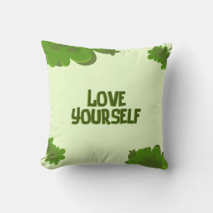 Coussin décoratif d'affirmation positive « Aimez-v