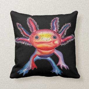 Coussin décoratif d'Axolotl effronté