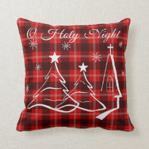 Coussin décoratif de Noël en plastique rouge