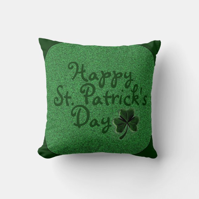 Coussin décoratif de trèfle du jour de St Patrick (Recto)